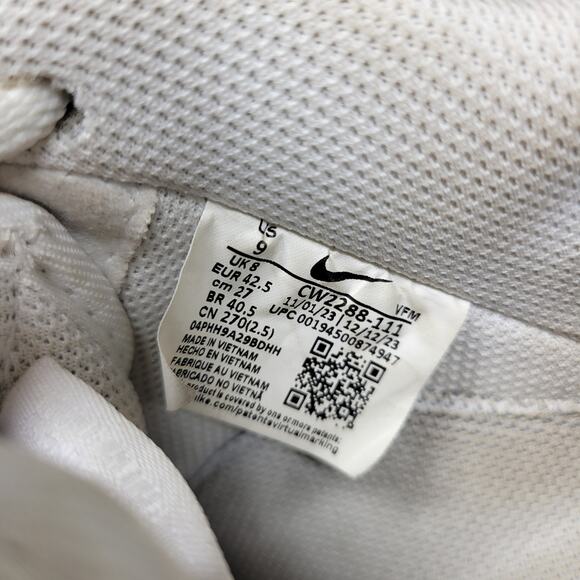 Nike Air Force 1 Low '07 Triple White CW2288-111 Men’s 9 Leather Sneakers - Picture 11 of 13